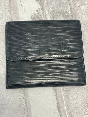 Louis Vuitton Black Epi Leather Compact Wallet